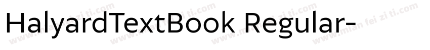 HalyardTextBook Regular字体转换